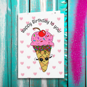 Sweet Birthday Card for Her Ice Cream Cone