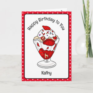 Sweet Birthday Card Ice Cream Sundae