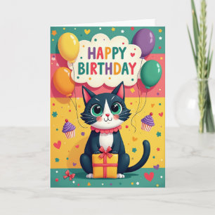 Sweet Birthday Cat Gift Card