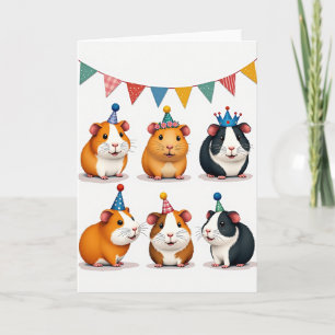 Sweet Birthday Cavy Illustration Card