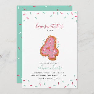 Sweet Birthday Celebration   Four Invitation