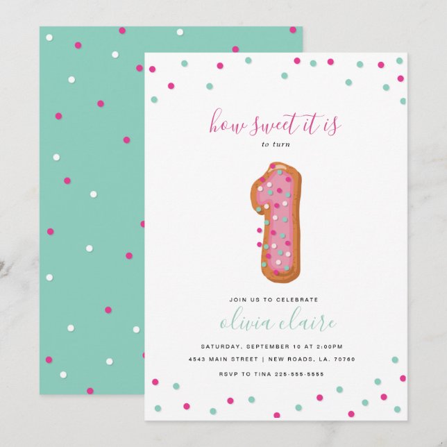 Sweet Birthday Celebration | One Invitation (Front/Back)