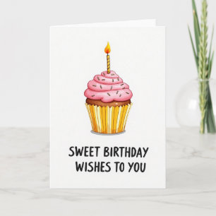Sweet Birthday Cupcake Art Card