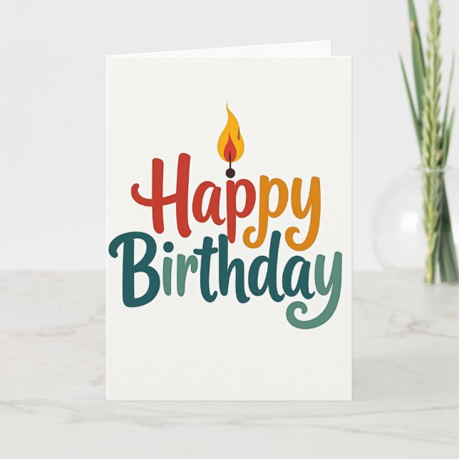 Sweet Birthday Flame Card (Front)