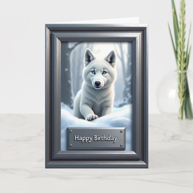 Sweet Birthday Fluffy Cub Card (Front)