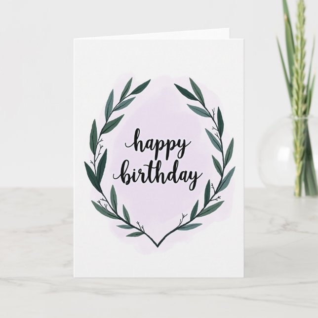 Sweet Birthday Foliage Card (Front)