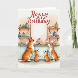 Sweet Birthday Fox Family Card