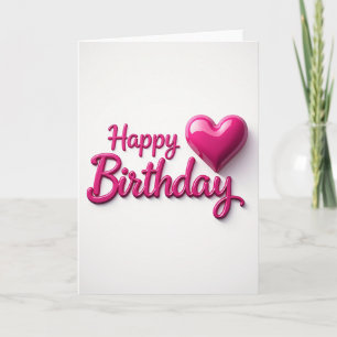 Sweet Birthday Fuchsia Script Card