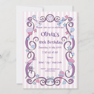 Sweet Birthday Girl Invitation