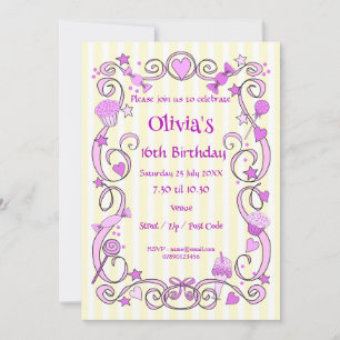 Sweet Birthday Girl Pink Invitation