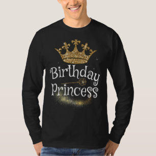 Sweet Birthday Girl Princess Crown Birthday Party T-Shirt
