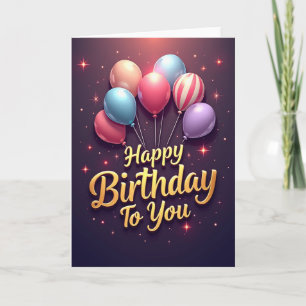 Sweet Birthday Glossy Spheres Card
