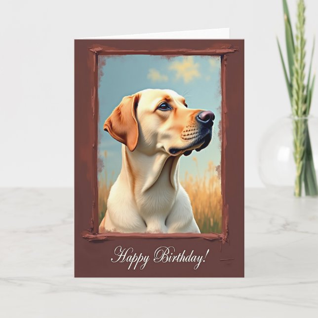 Sweet Birthday Ivory Dog Card (Front)