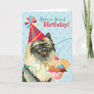 Sweet Birthday Keeshond Card