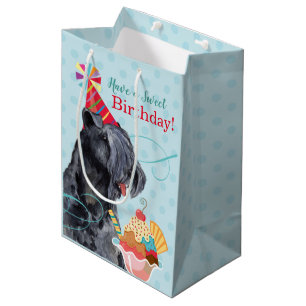 Sweet Birthday Kerry Blue Terrier Medium Gift Bag