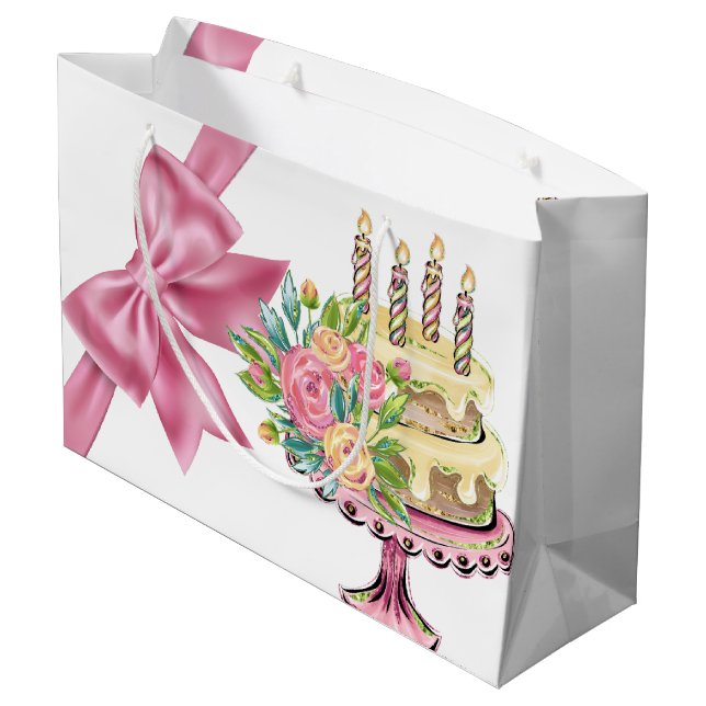 Sweet Birthday Large Gift Bag (Back Angled)