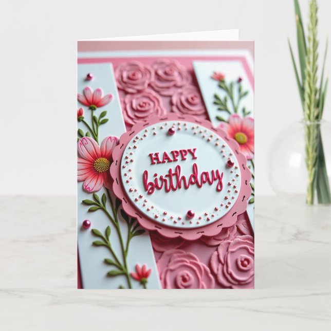 Sweet Birthday Layered Art Card (Front)