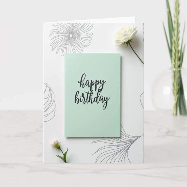 Sweet Birthday Mint Green Card (Front)