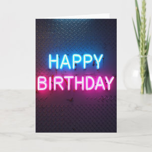 Sweet Birthday Neon Tubes Card