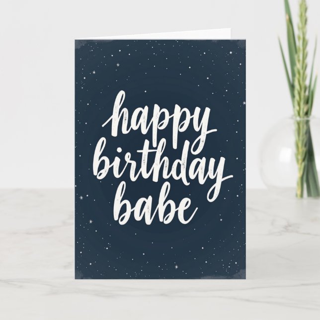 Sweet Birthday Night Sky Card (Front)