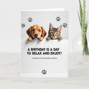 Sweet Birthday Pets Peek Card