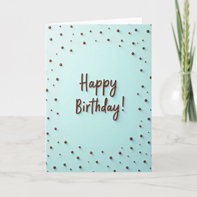 Sweet Birthday Piped Script Card (Front)