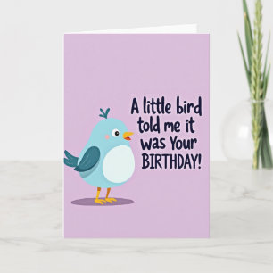 Sweet Birthday Playful Bird Card