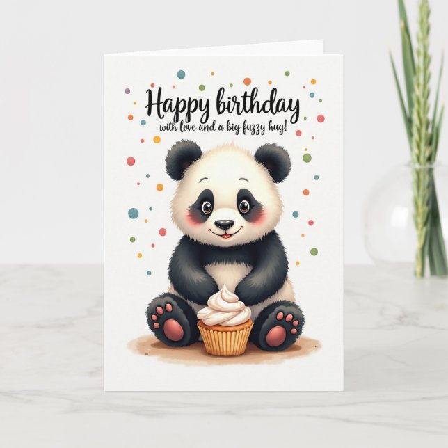 Sweet Birthday Plush Bear Card (Front)