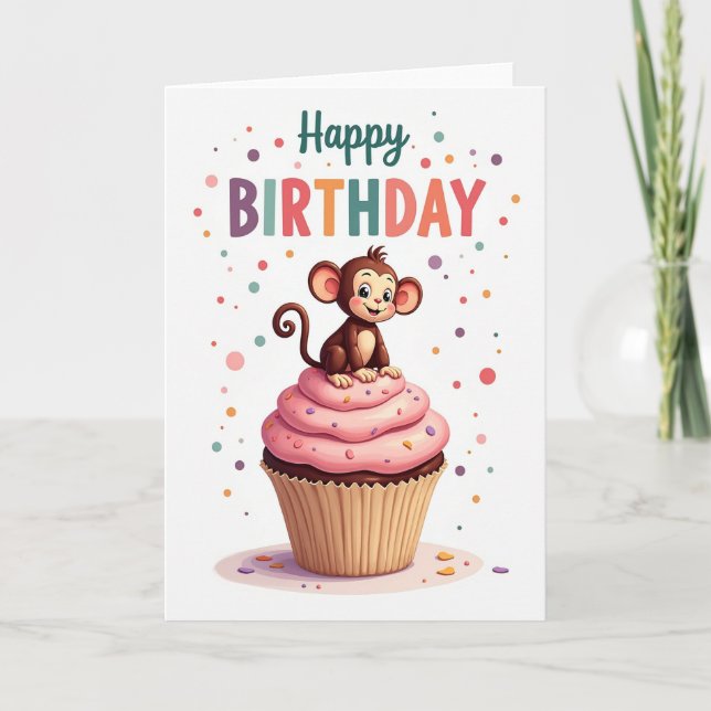 Sweet Birthday Primate Card (Front)
