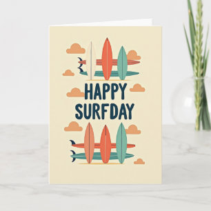 Sweet Birthday Retro Surf Card