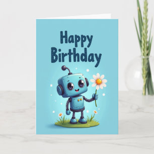 Sweet Birthday Robot Card