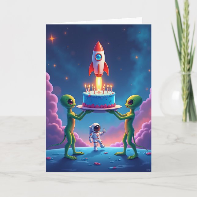 Sweet Birthday Rocket Card (Front)