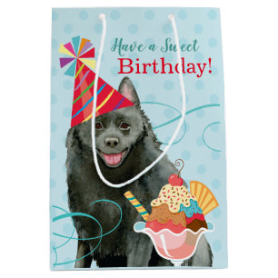 Sweet Birthday Schipperke Medium Gift Bag