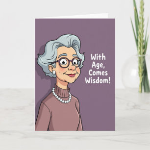 Sweet Birthday Spectacled Lady Card