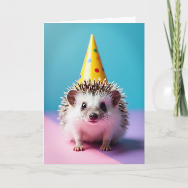 Sweet Birthday Spiky Hat Card (Front)