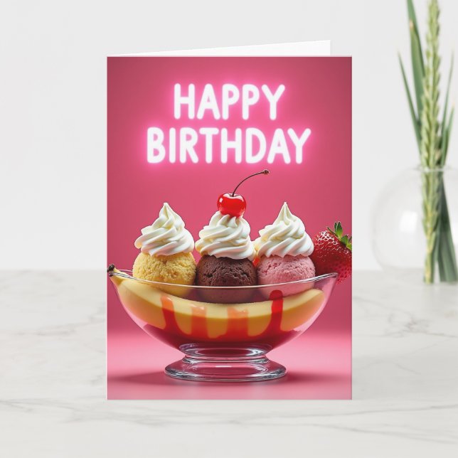 Sweet Birthday Sundae Card (Front)
