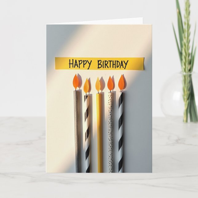 Sweet Birthday Tapers Card (Front)