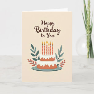 Sweet Birthday Terracotta Cake Card