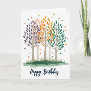 Sweet Birthday Trees Card