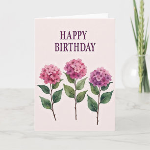 Sweet Birthday Watercolor Flower Card