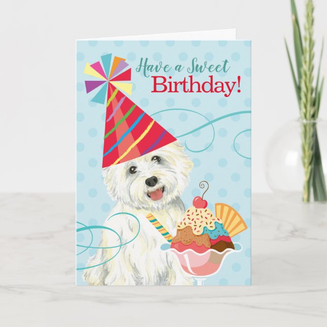 Sweet Birthday Westie Card (Front)