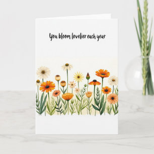 Sweet Birthday Wildflower Card
