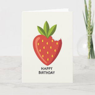 Sweet Bitten Heart Birthday Card