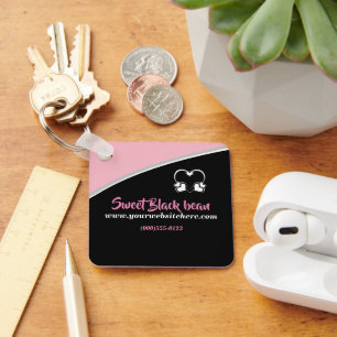 Sweet Black Bean Promotional Business Keychain