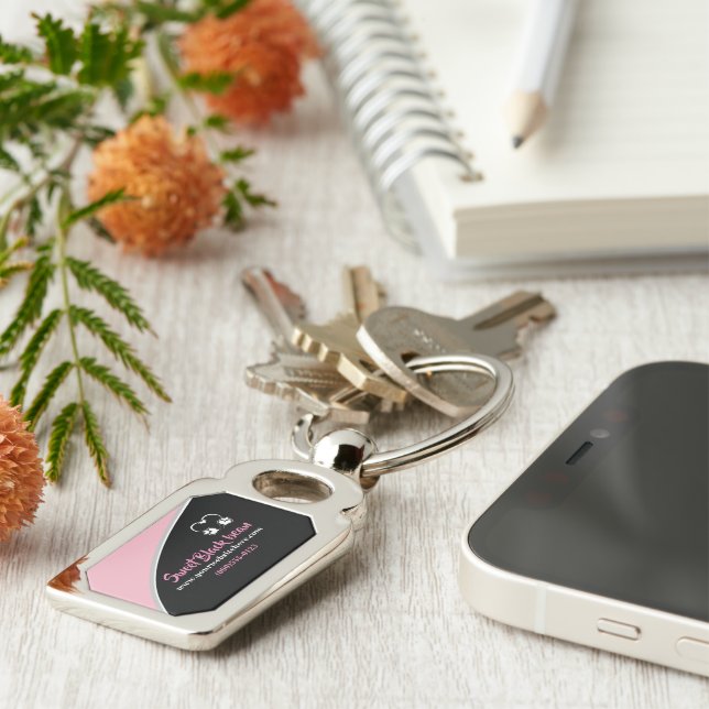 Sweet Black Bean Promotional Business Keychain (Side)