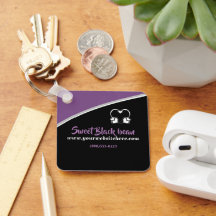 Sweet Black Bean Promotional Business Keychain