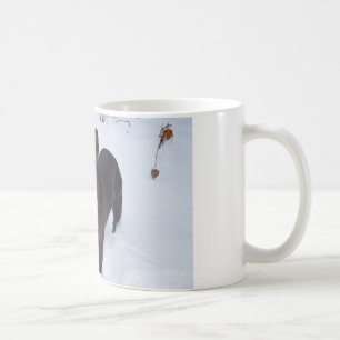 Sweet Black French Bulldog Likes Snow Coffee Mug