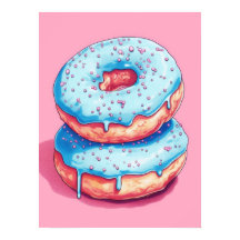 Sweet Bliss: Blue Frosted Doughnuts