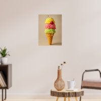 "Sweet Bliss" – Ice Cream Cone Art Print
