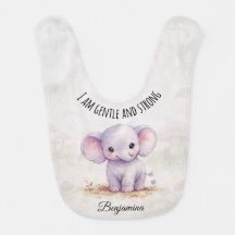 Sweet Blossom Purple Elephant Baby Girl Cute
